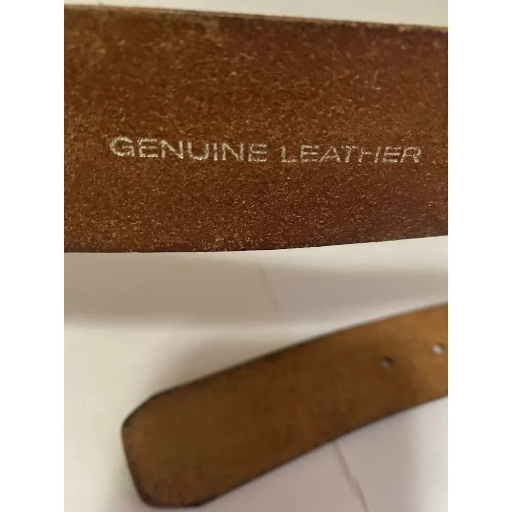 Fossil distressed Leather Belt 1954 Mens Sz 42 Brown silver tone buckle classic